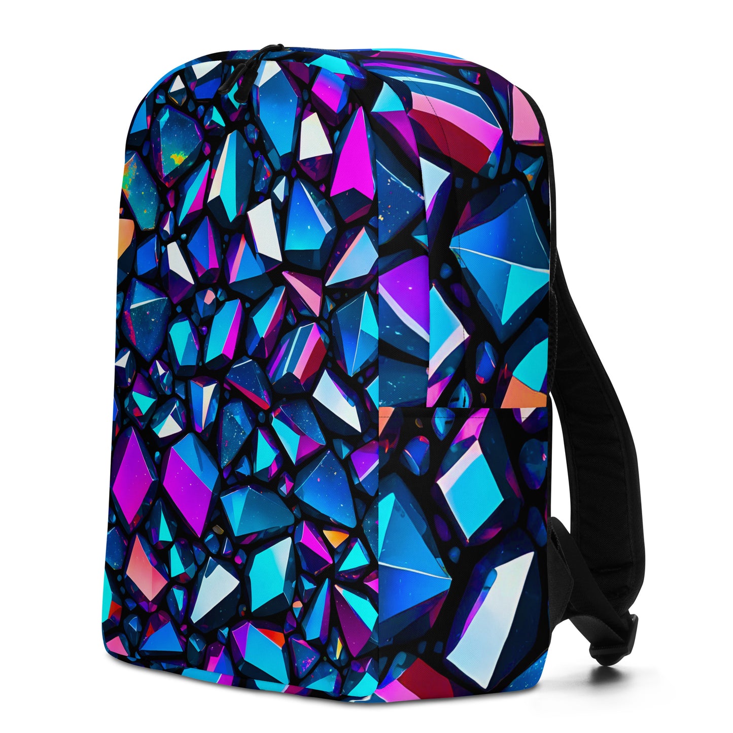 Iridescent Crystal Print Minimalist Backpack