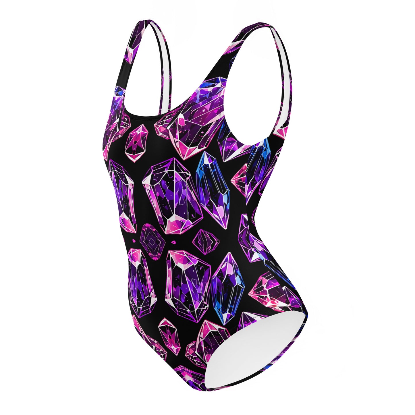 Amethyst Crystals One-Piece Swimsuit