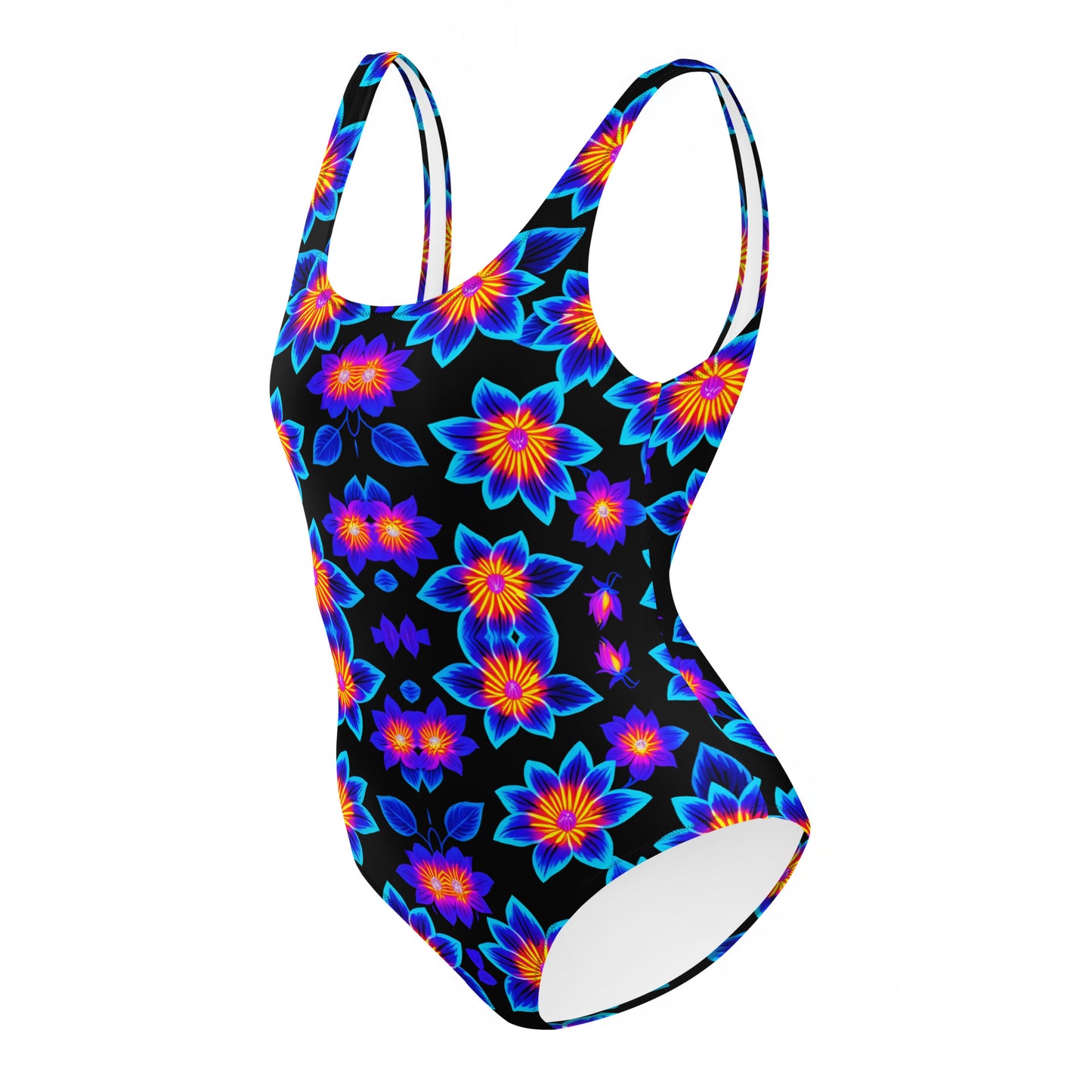 Ultraviolet Flowers One-Piece Swimsuit