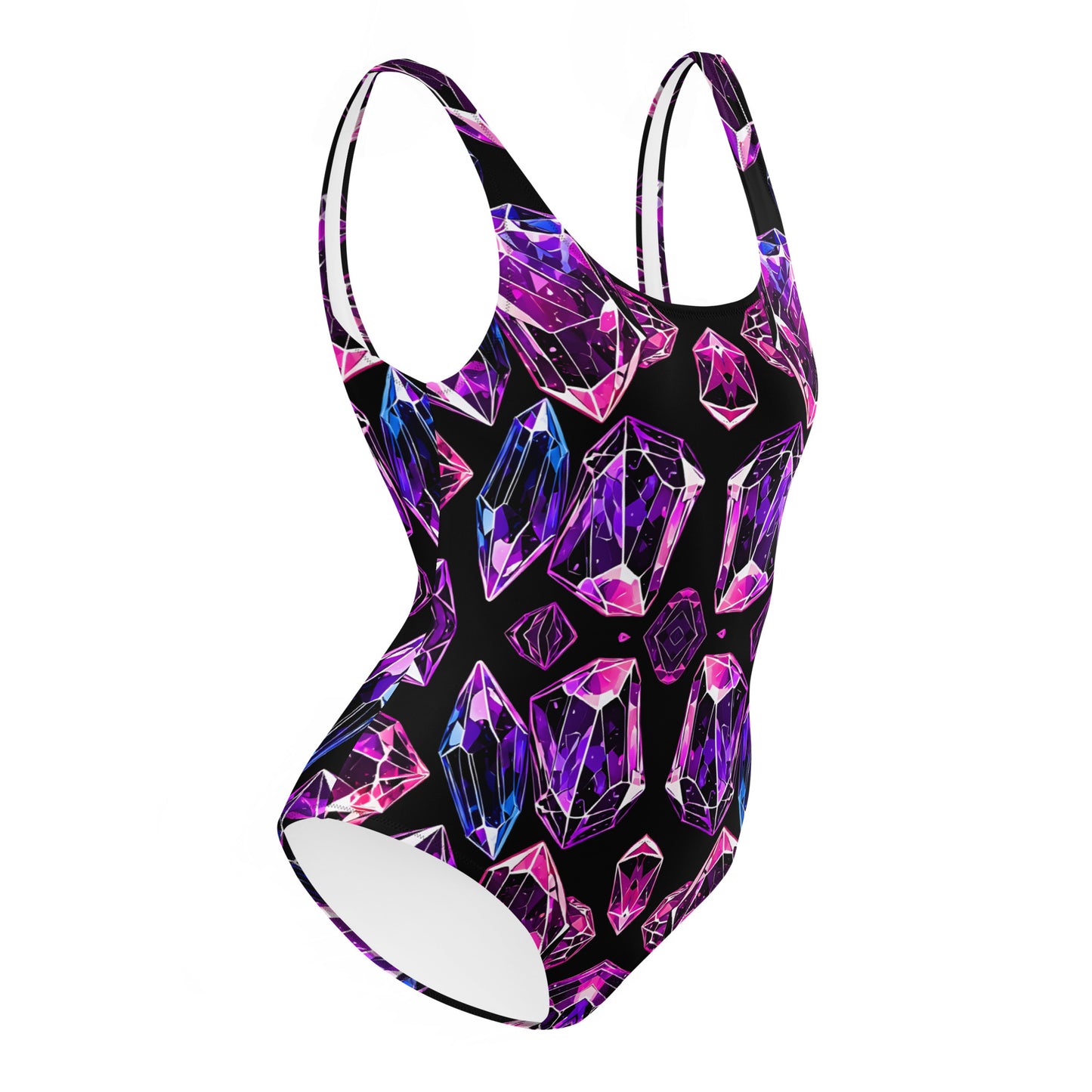 Amethyst Crystals One-Piece Swimsuit