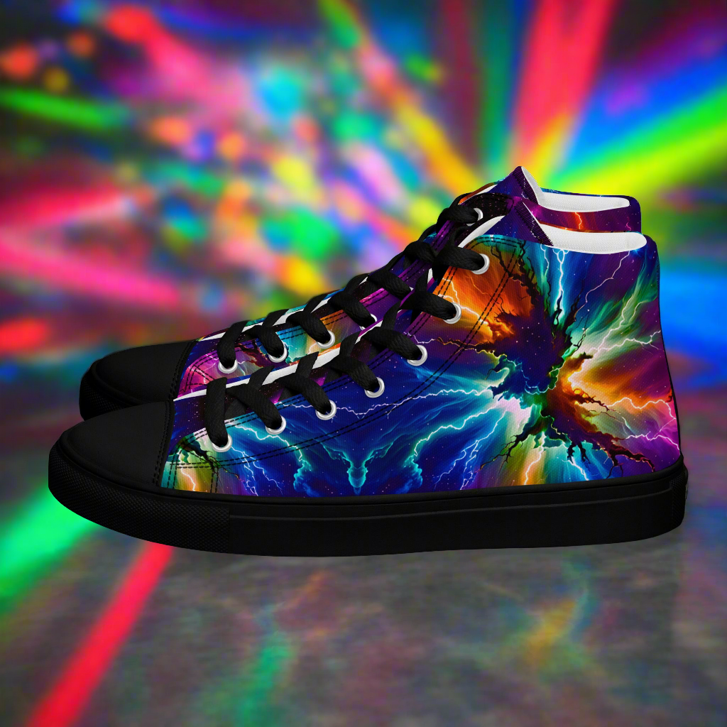 Women’s Electric Nebula high top canvas shoes