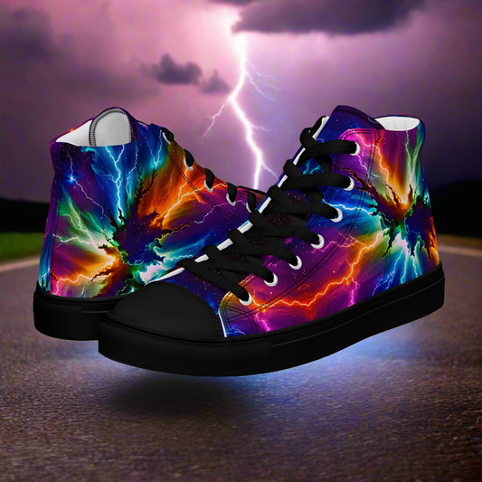 Men's Electric Nebula high top canvas shoes