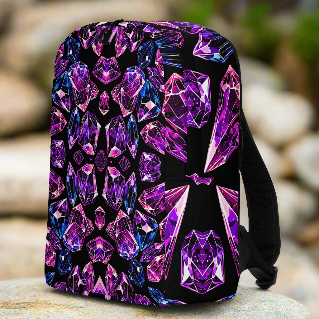 Amethyst Print Minimalist Backpack