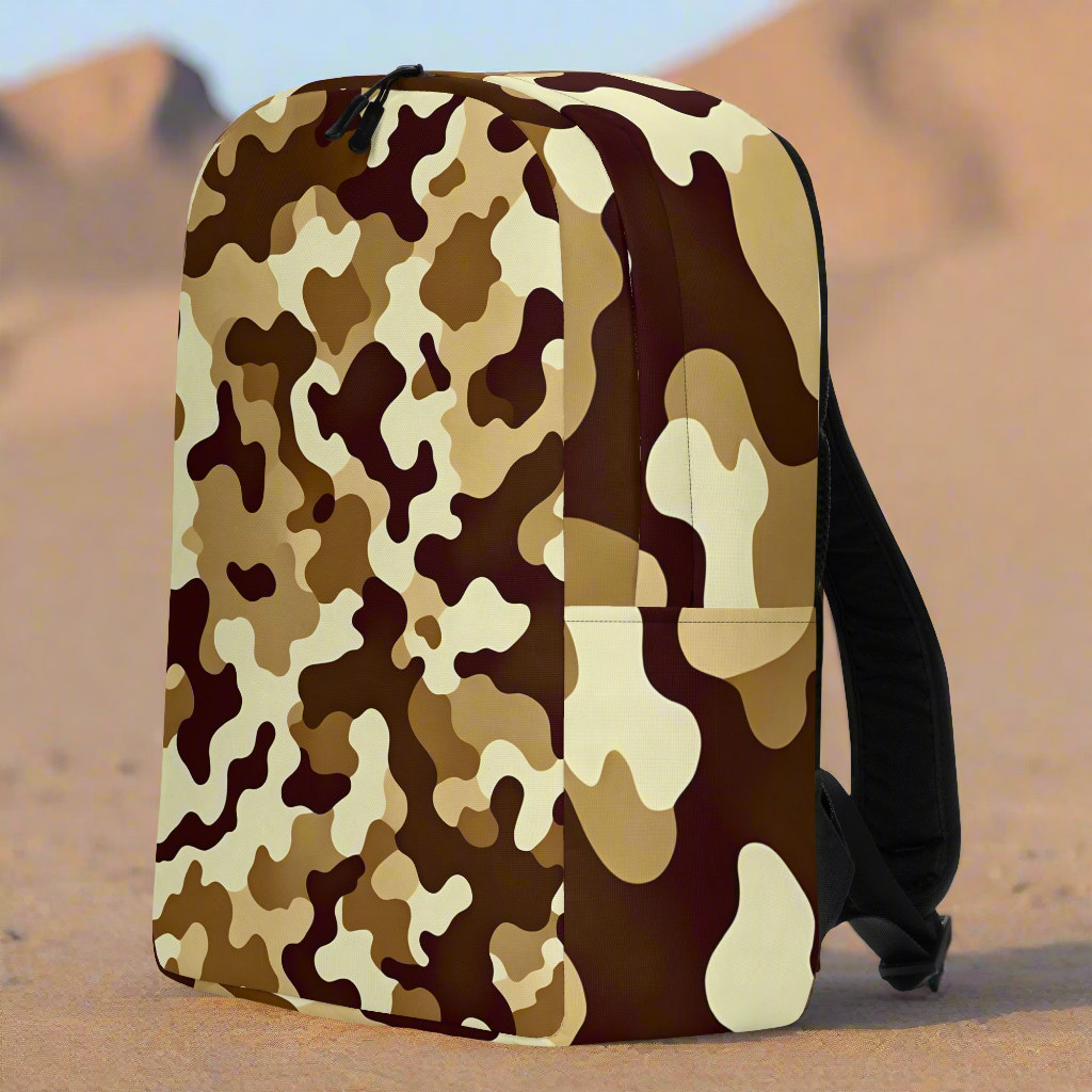 Dessert Camo Print Minimalist Backpack