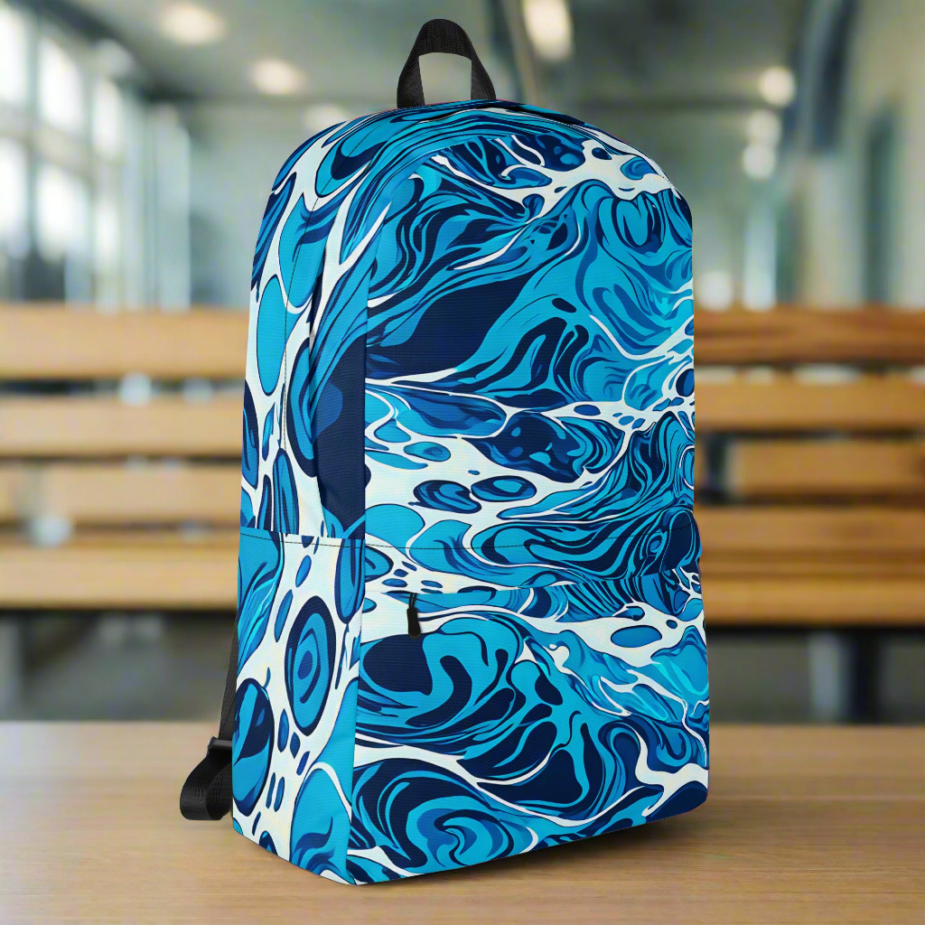 Medium Pool Water Print Backpack