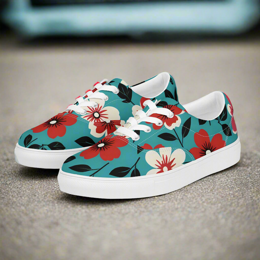 Women’s 1960s Floral Print Sneakers