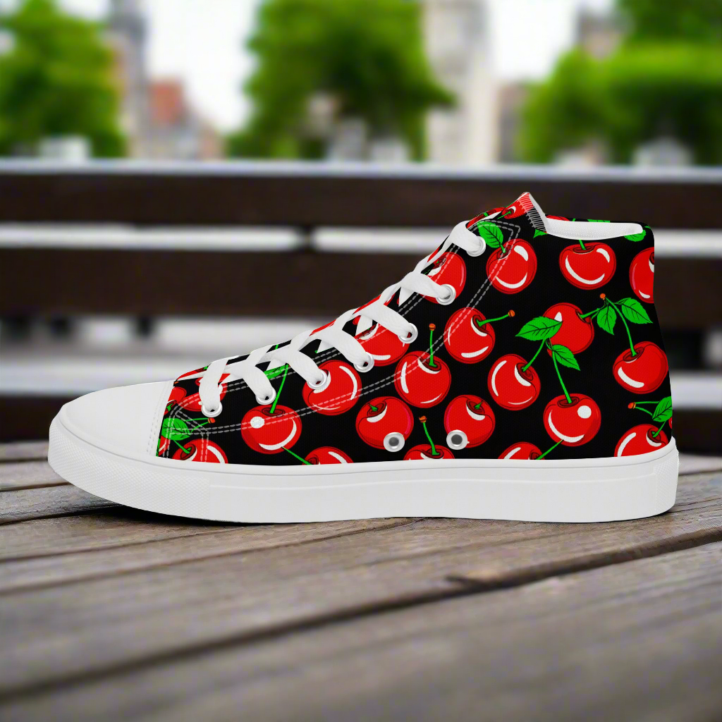 Men's Cherry high top canvas shoes