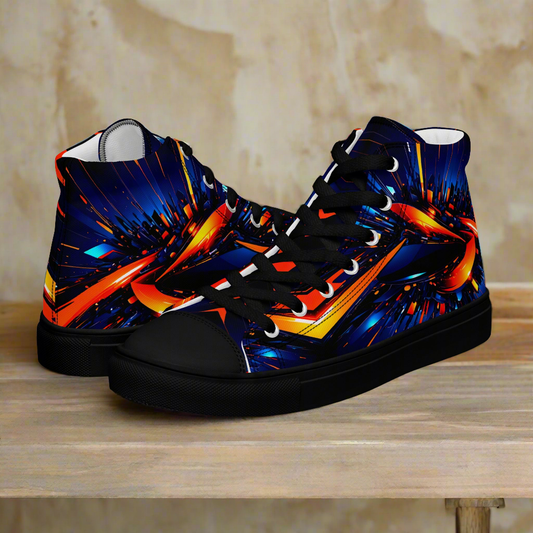 Men's Abstract Explosion high top canvas shoes