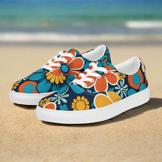 Women’s 1970's Floral Print Sneakers