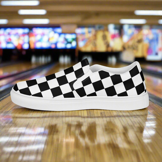 Women’s Checker Print slip-ons