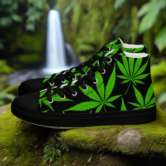 Women’s Pot Leaf high top canvas shoes