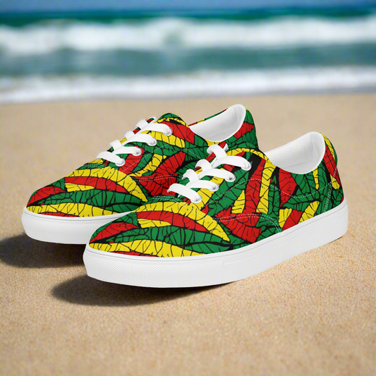 Men’s Rasta Print Sneakers