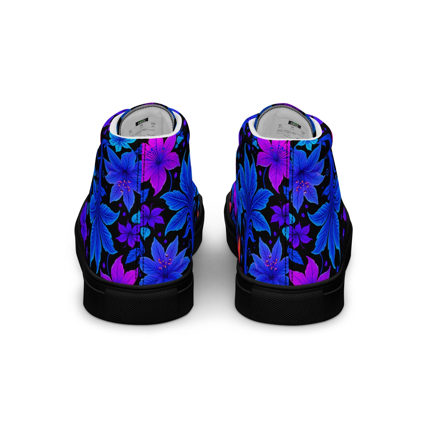 Men's Ultraviolet Floral high top canvas shoes