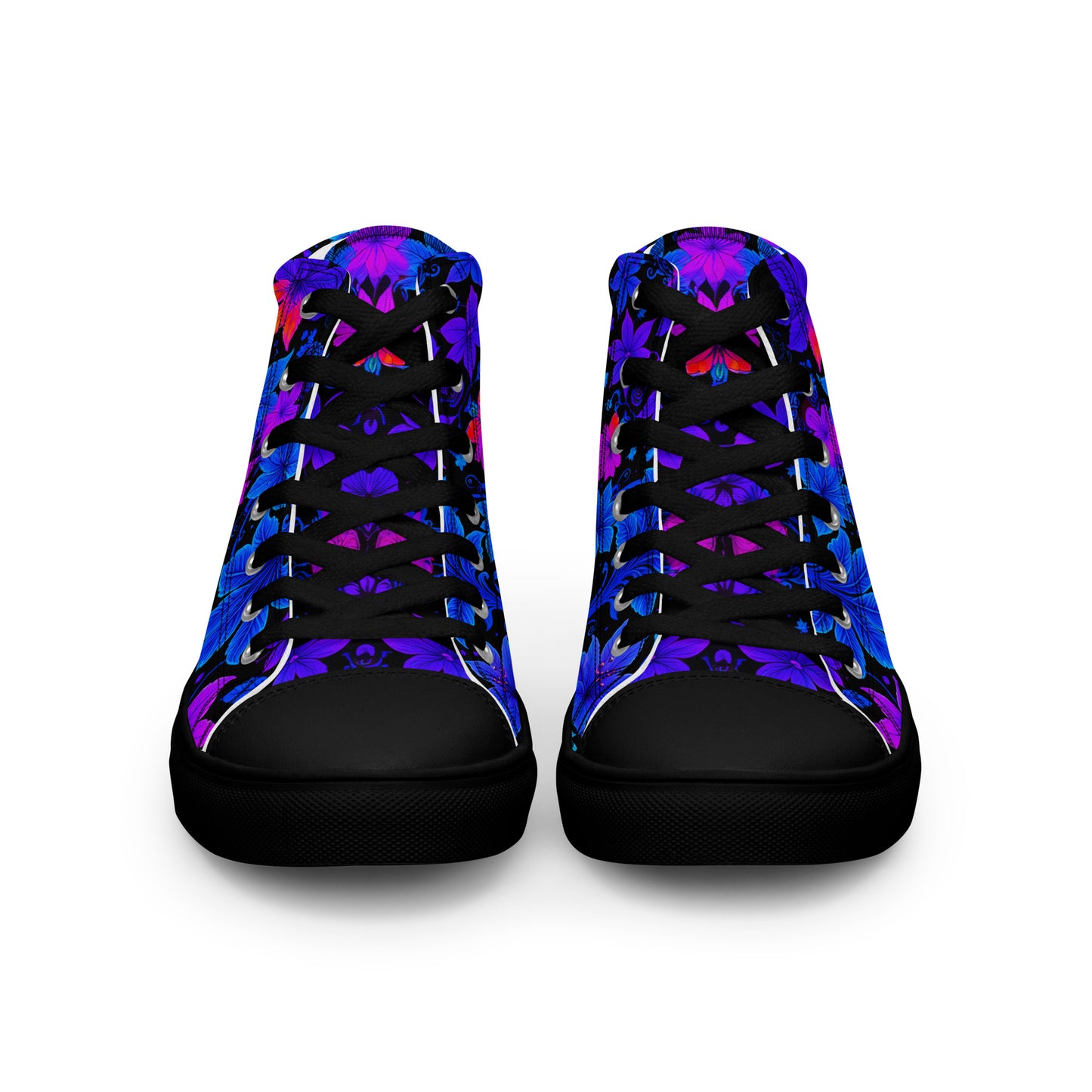 Men's Ultraviolet Floral high top canvas shoes