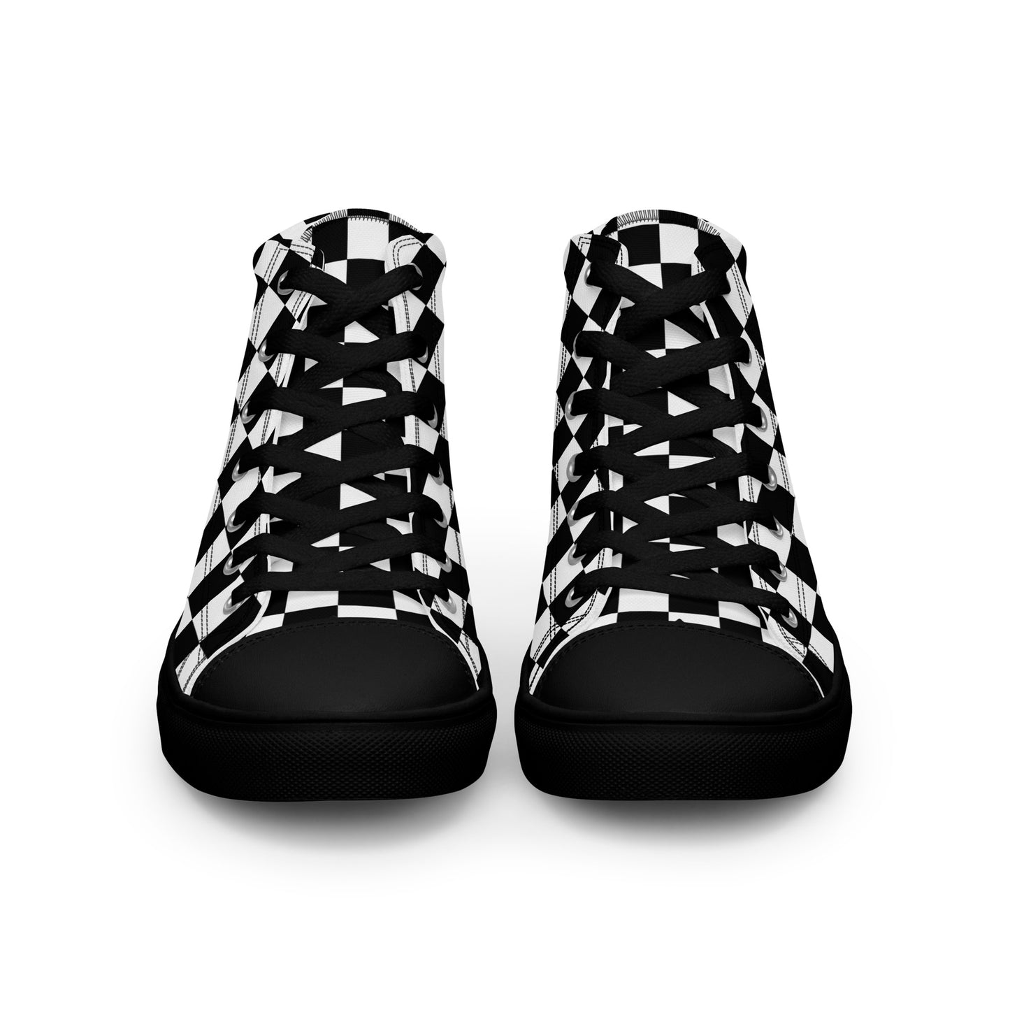 Men’s Checkered high top canvas shoes