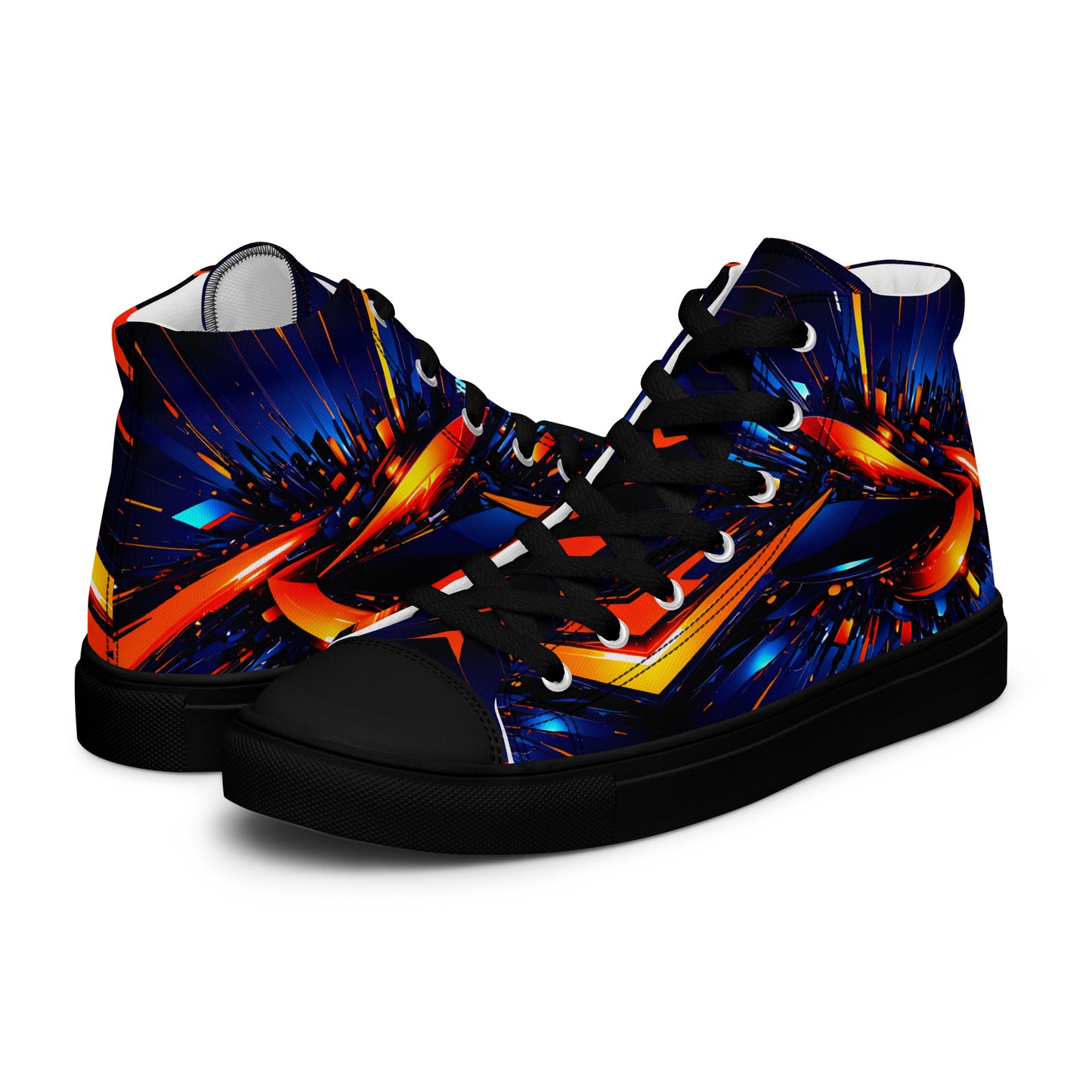 Men's Abstract Explosion high top canvas shoes