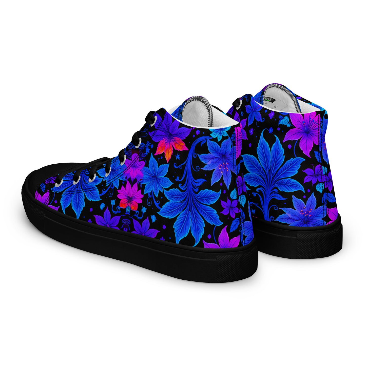 Men's Ultraviolet Floral high top canvas shoes