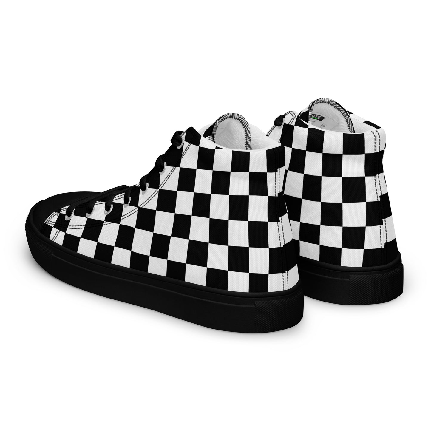 Men’s Checkered high top canvas shoes