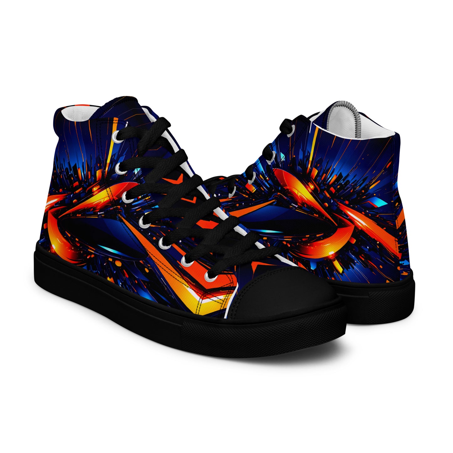 Men's Abstract Explosion high top canvas shoes