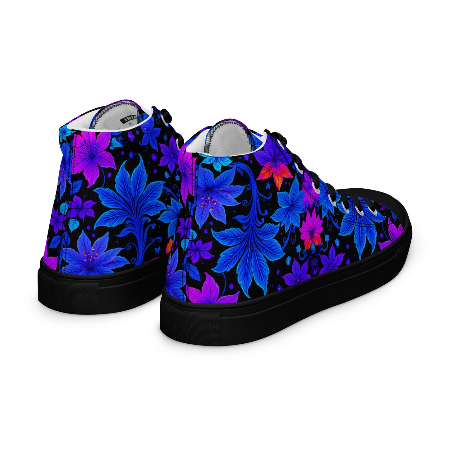 Men's Ultraviolet Floral high top canvas shoes