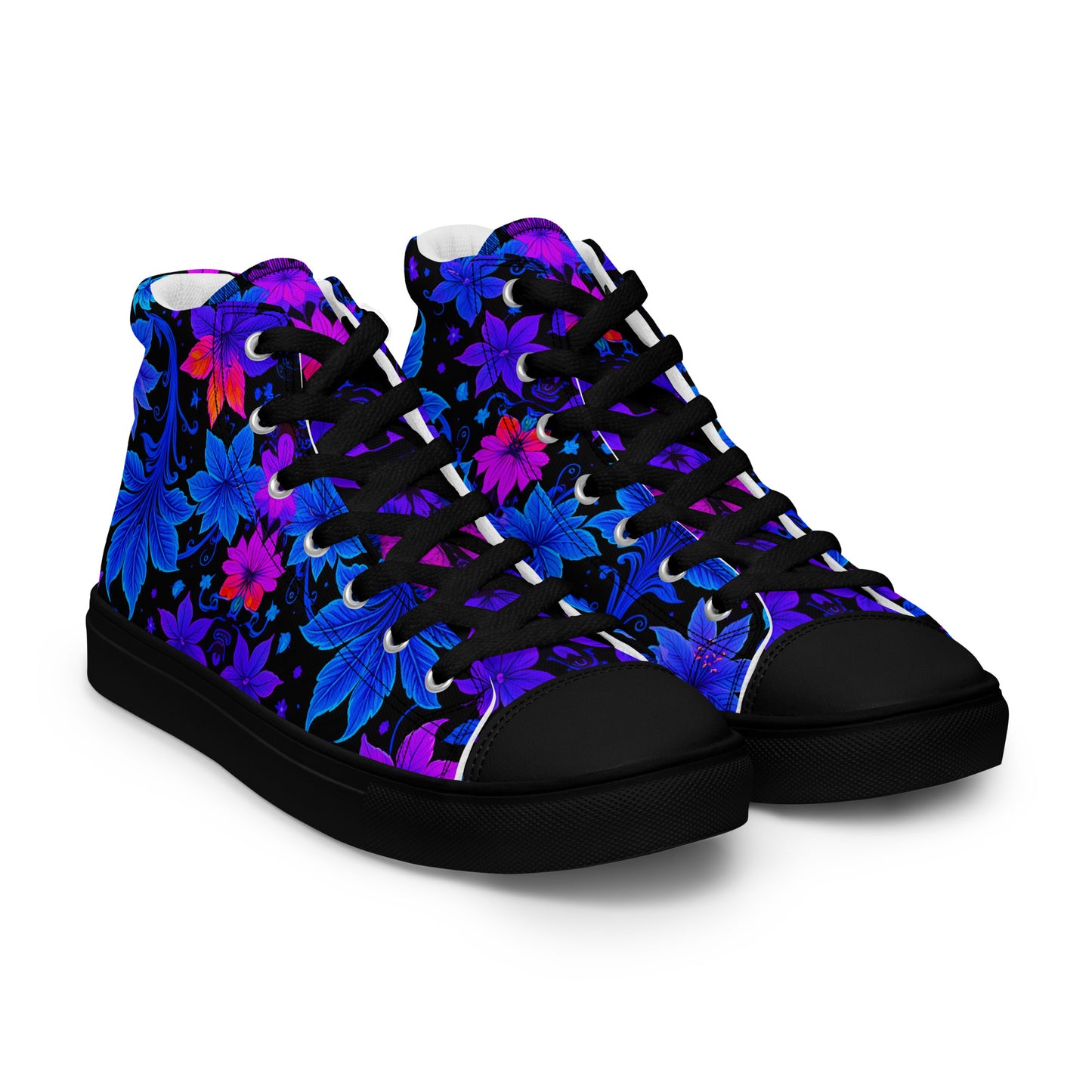 Men's Ultraviolet Floral high top canvas shoes