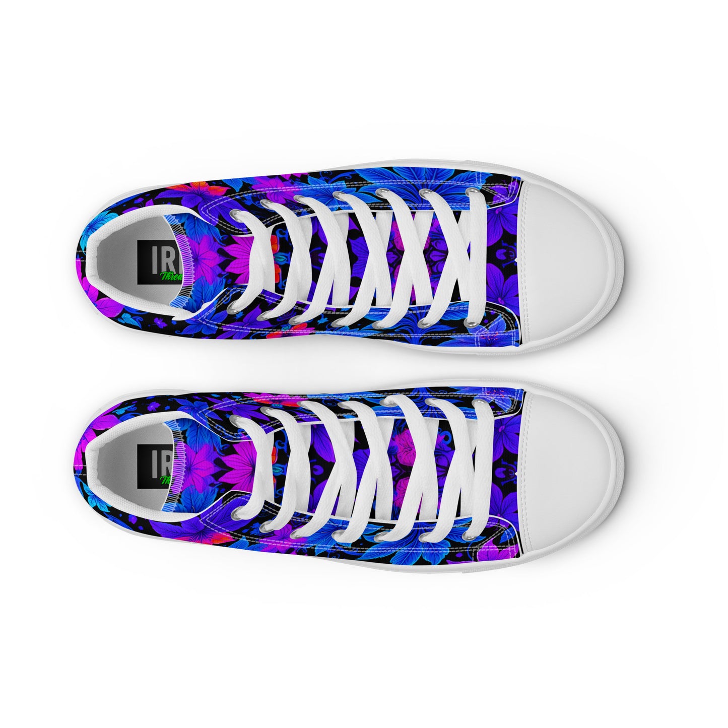 Men's Ultraviolet Floral high top canvas shoes