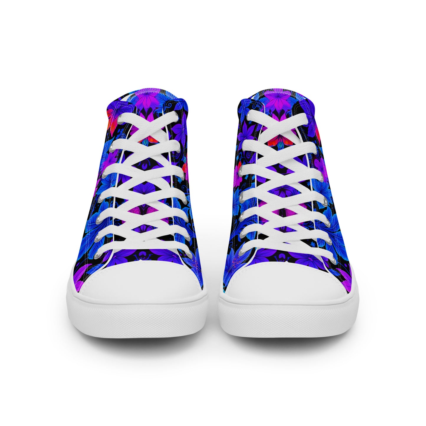 Men's Ultraviolet Floral high top canvas shoes