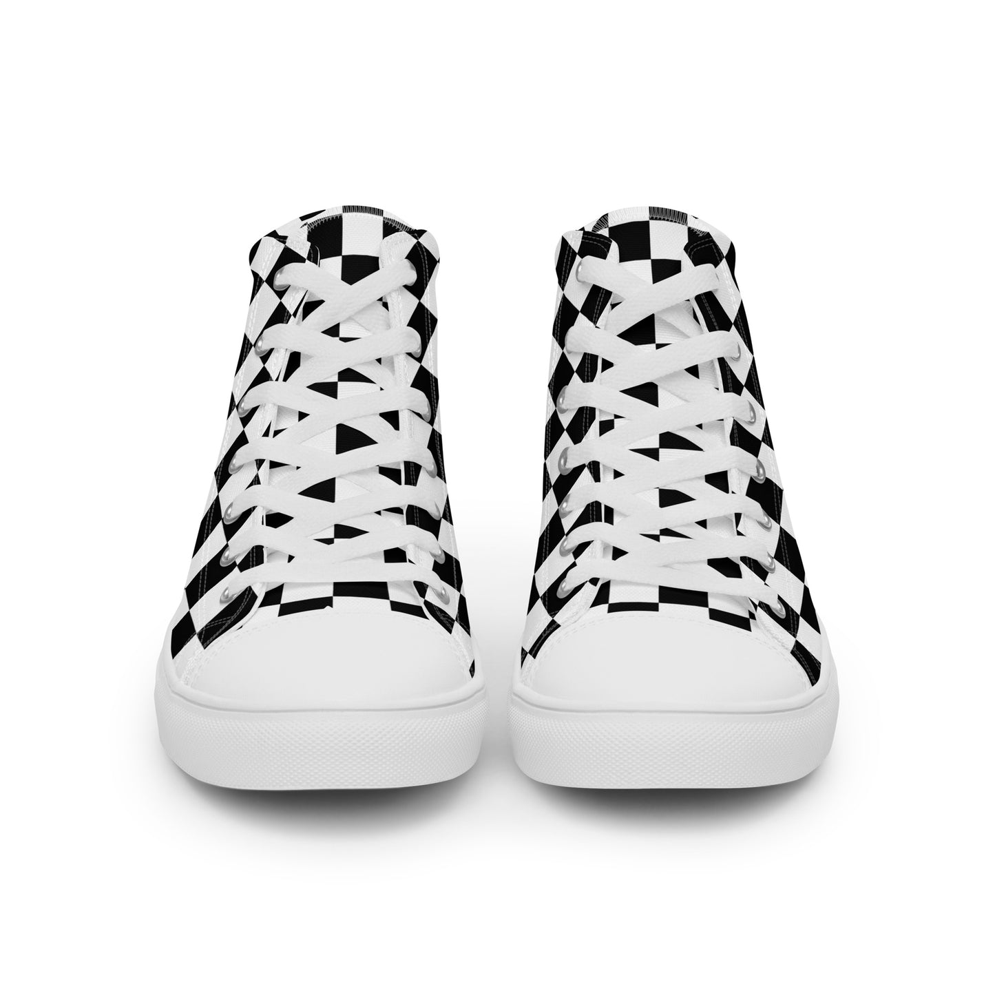 Men’s Checkered high top canvas shoes