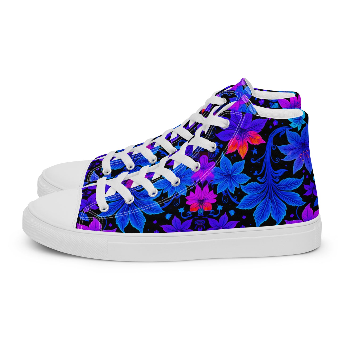 Men's Ultraviolet Floral high top canvas shoes