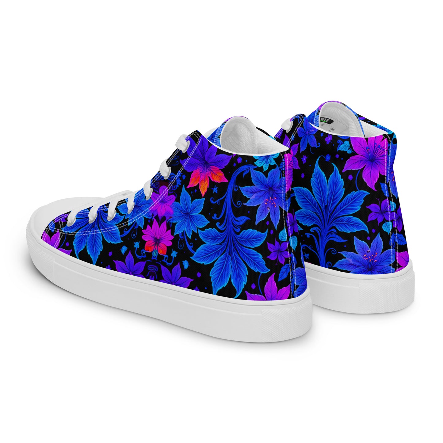 Men's Ultraviolet Floral high top canvas shoes