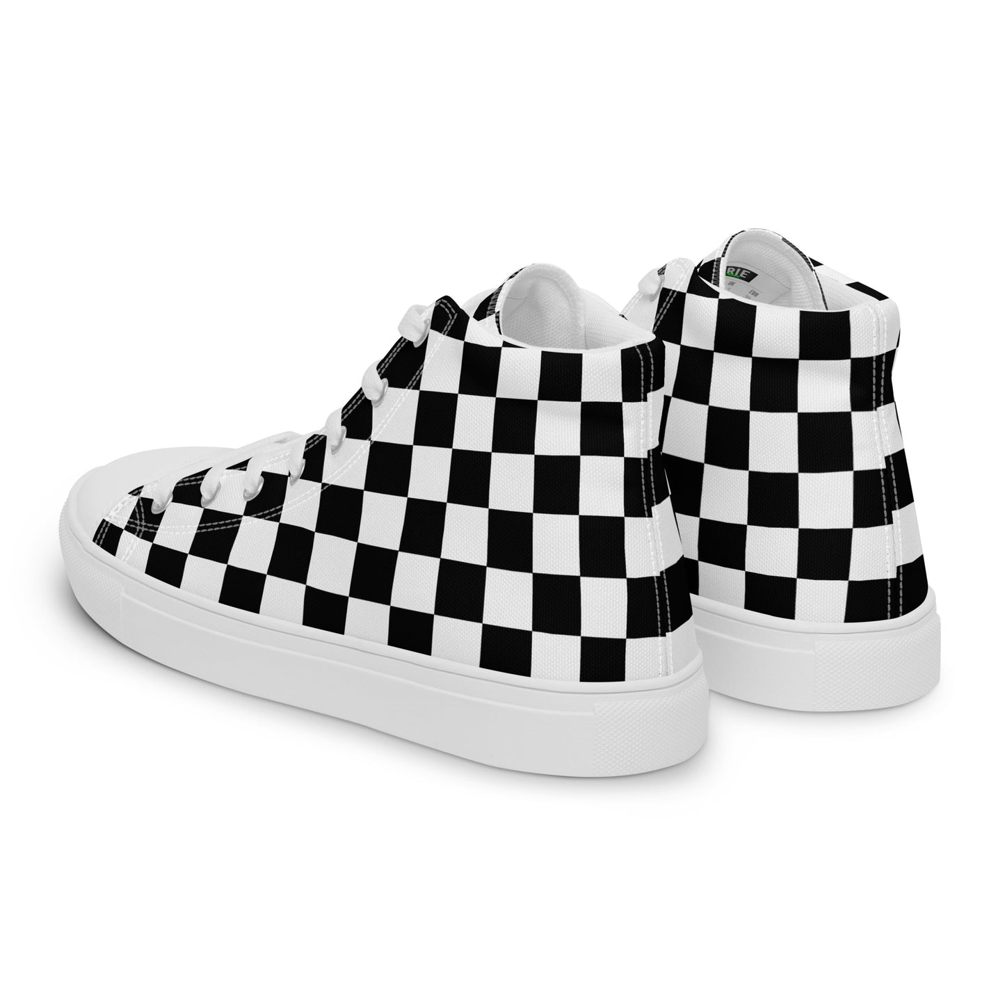 Men’s Checkered high top canvas shoes