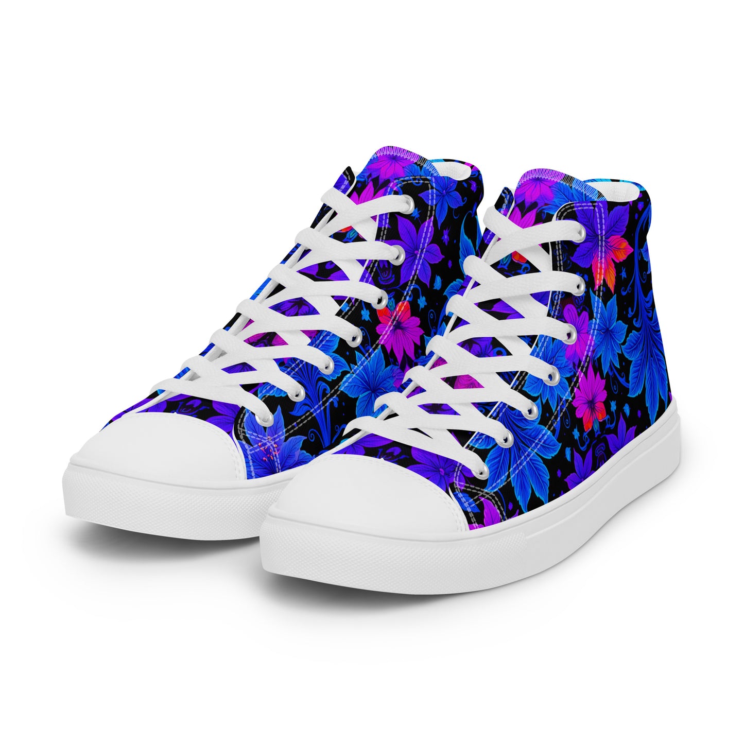 Men's Ultraviolet Floral high top canvas shoes