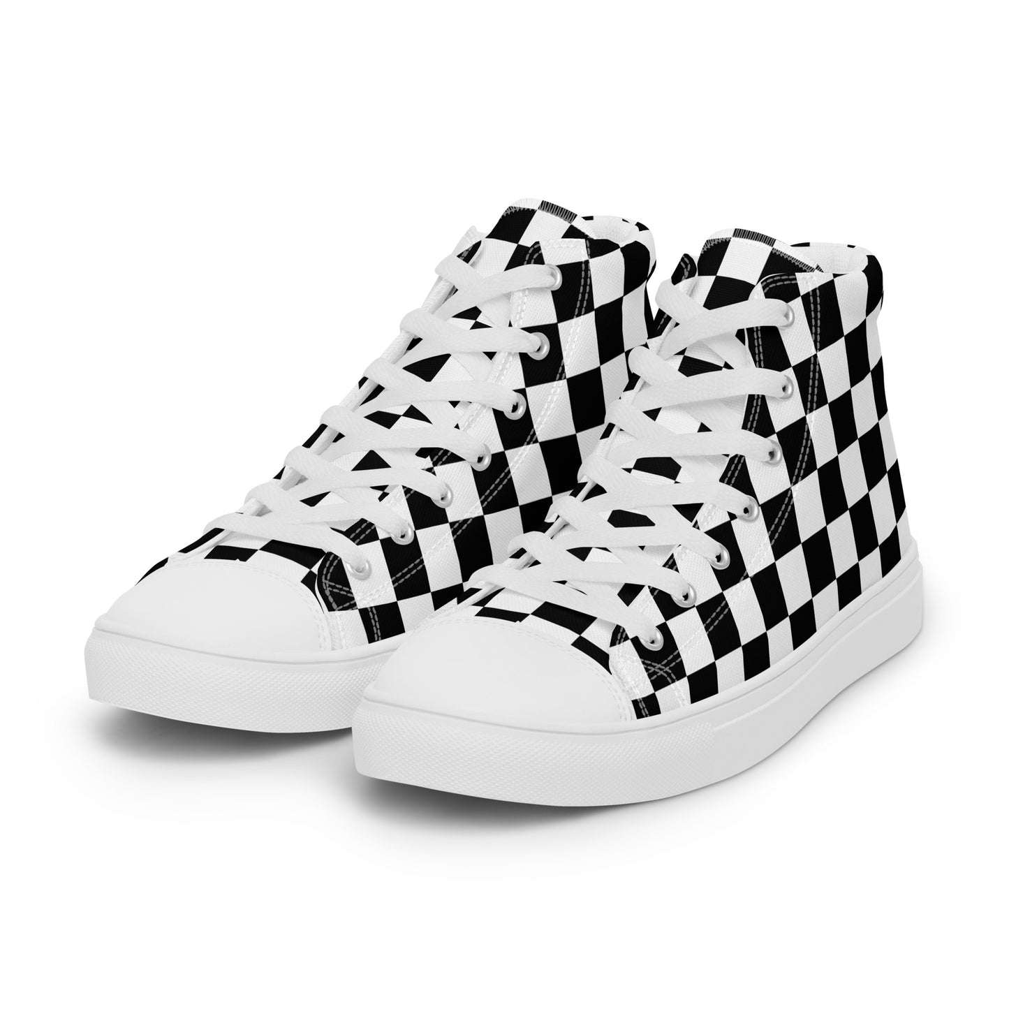 Men’s Checkered high top canvas shoes