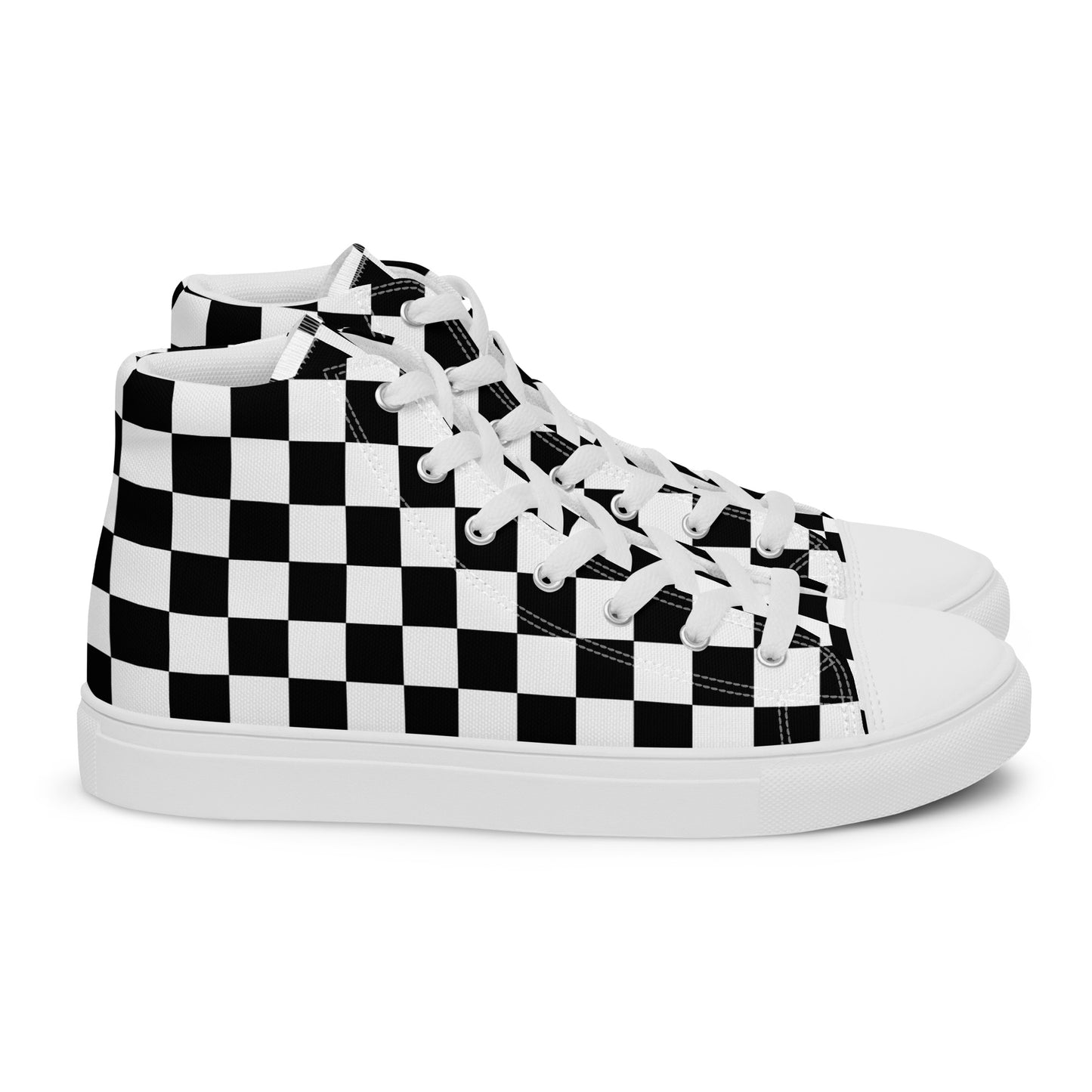 Men’s Checkered high top canvas shoes