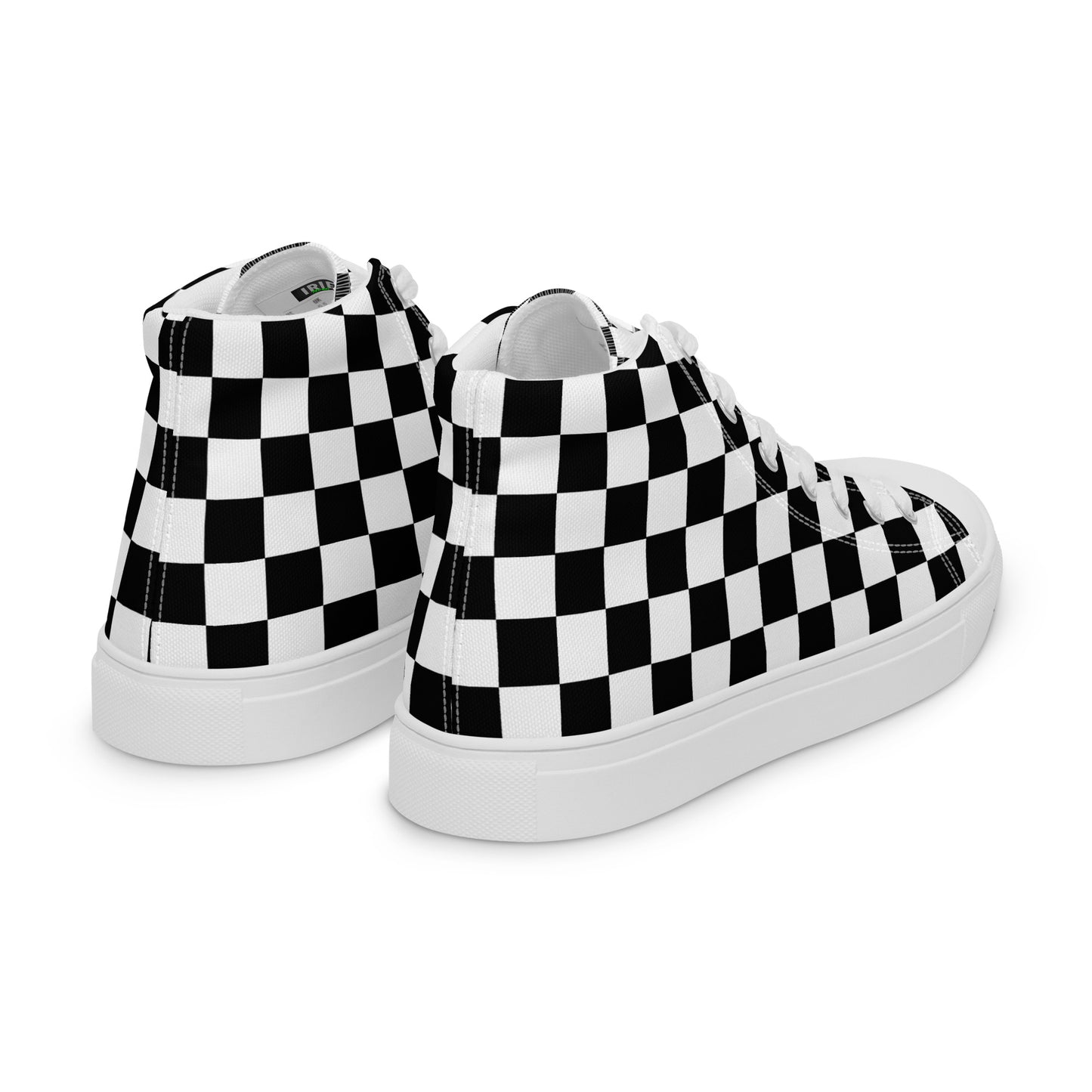 Men’s Checkered high top canvas shoes