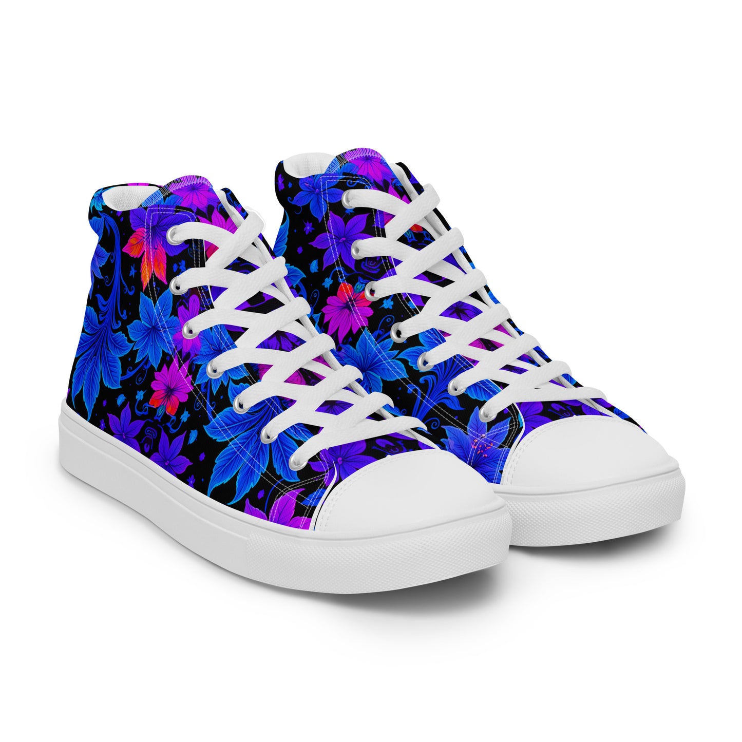 Men's Ultraviolet Floral high top canvas shoes