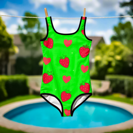 Jam Berry Girls High-Visibility One-Piece Swimsuit
