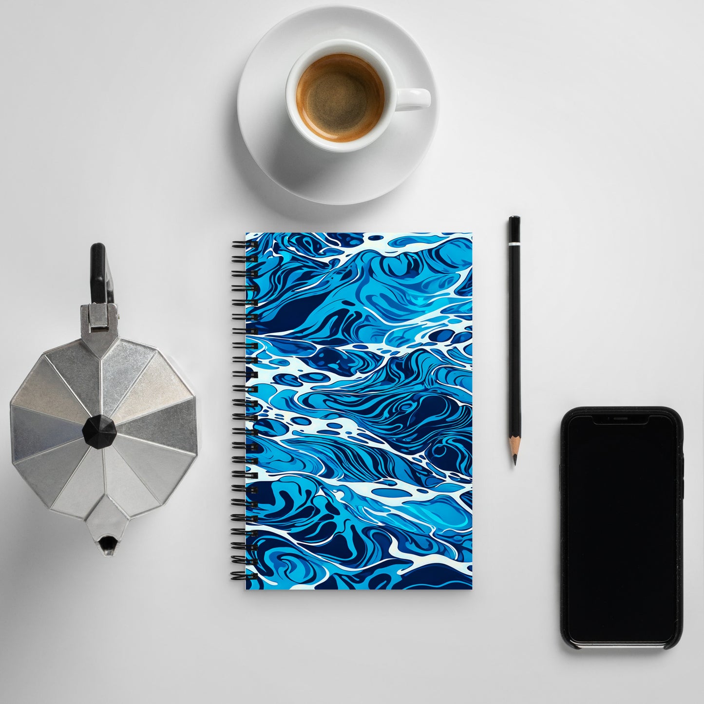 Pool Water Spiral notebook