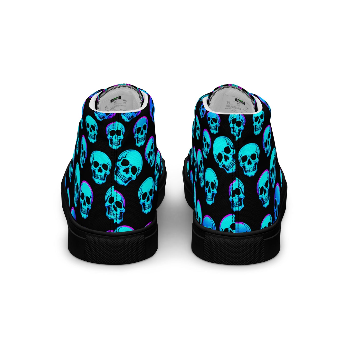 Women’s Neon Skull High Top Canvas Shoes