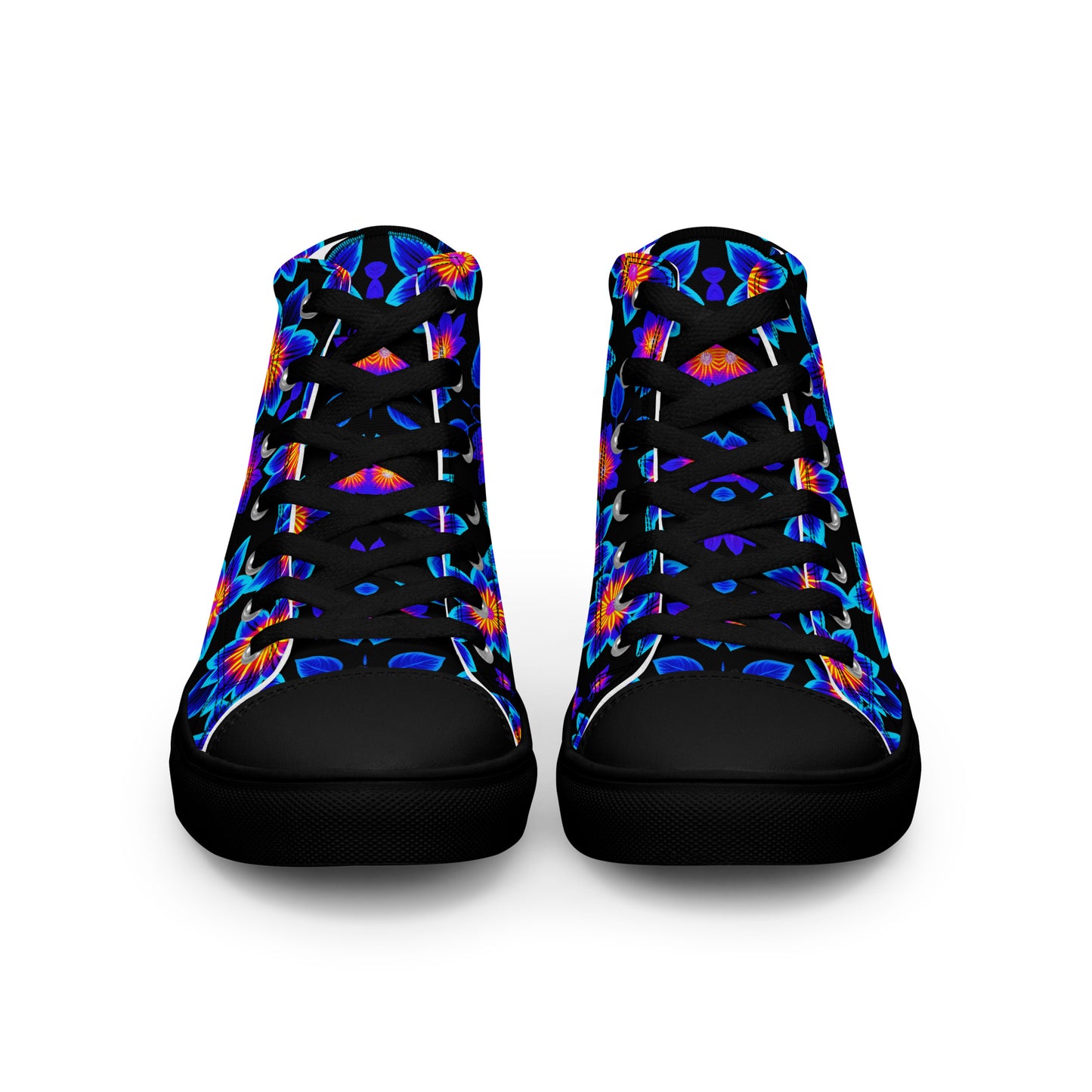 Women’s UV Flowers high top canvas shoes