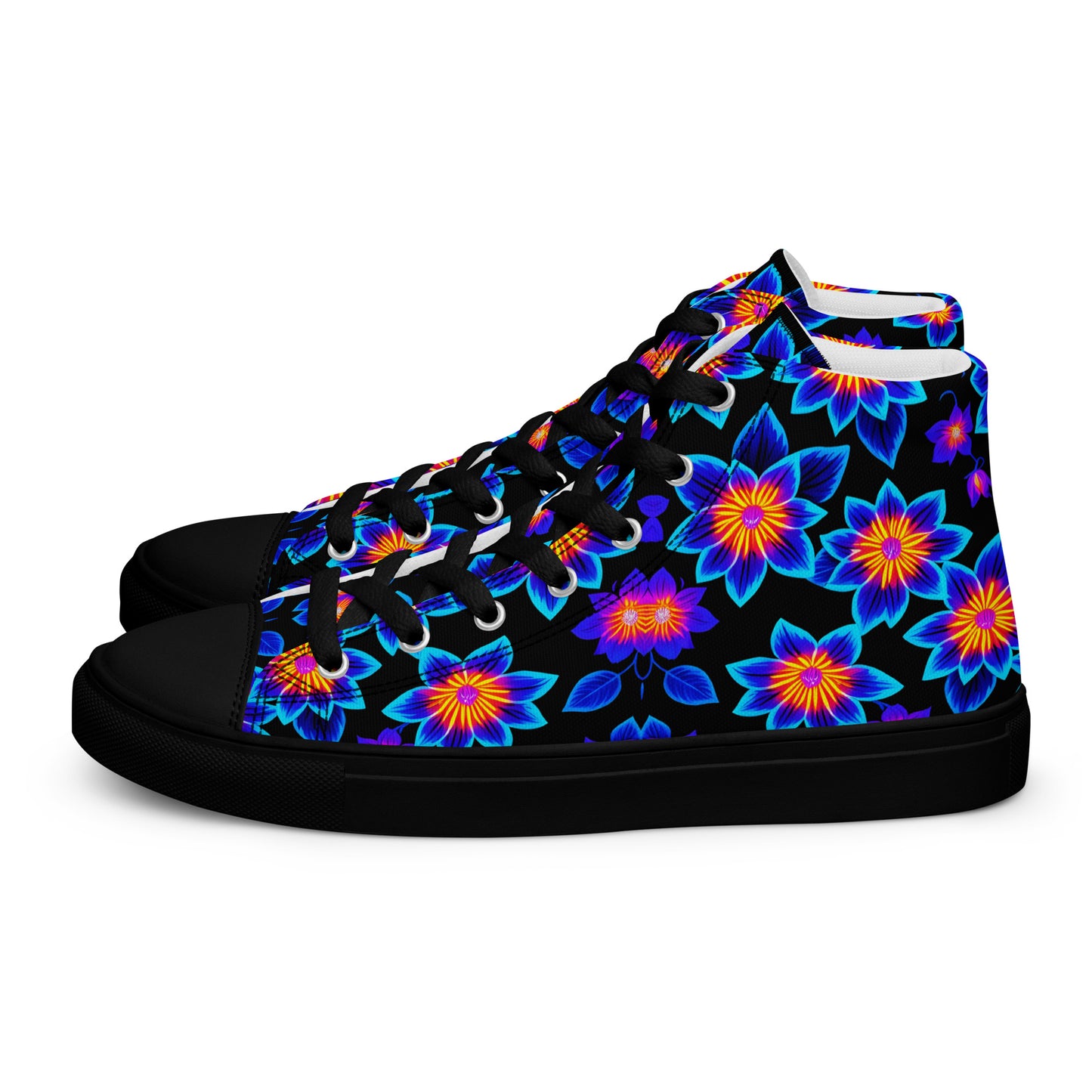 Women’s UV Flowers high top canvas shoes