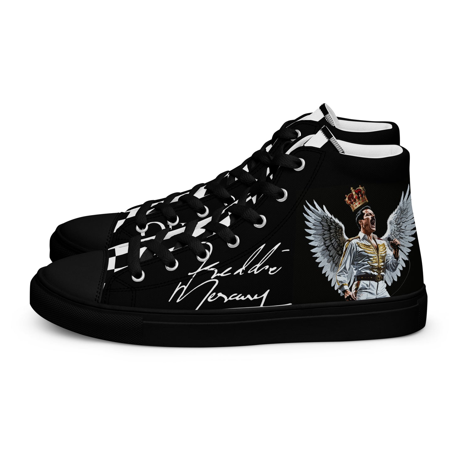 Women’s Angel Freddie Mercury Signature high top canvas shoes