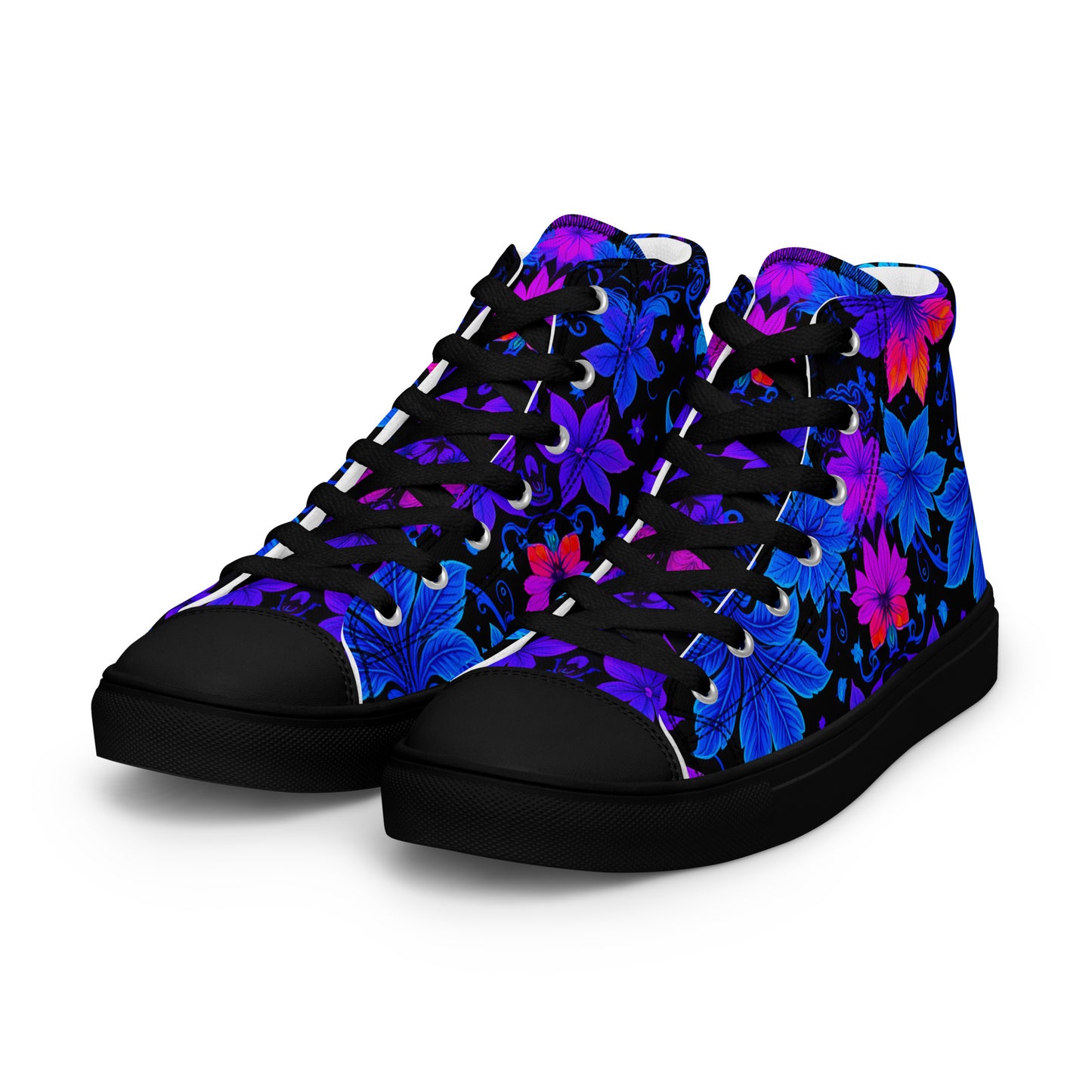 Women’s Ultraviolet Floral high top canvas shoes