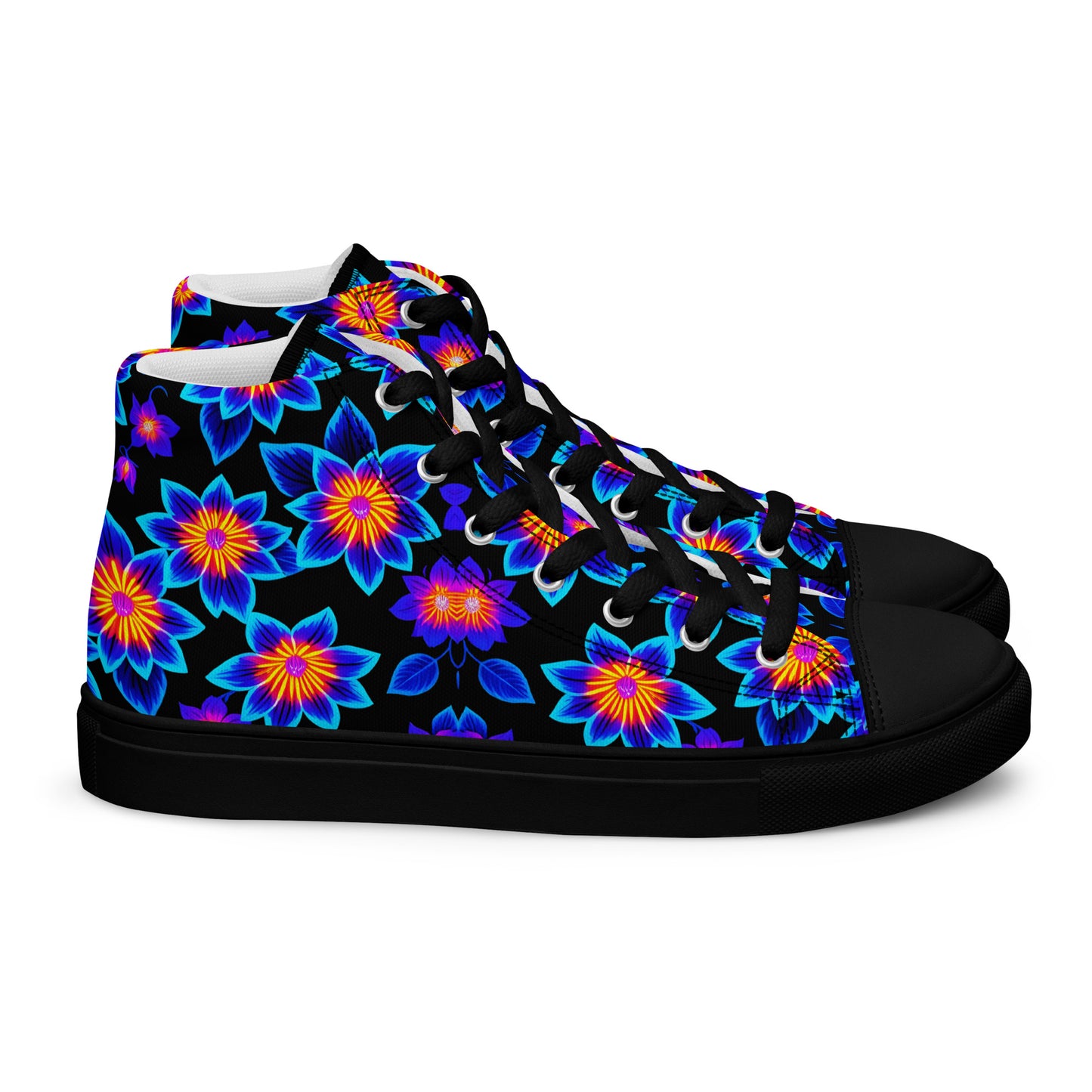 Women’s UV Flowers high top canvas shoes