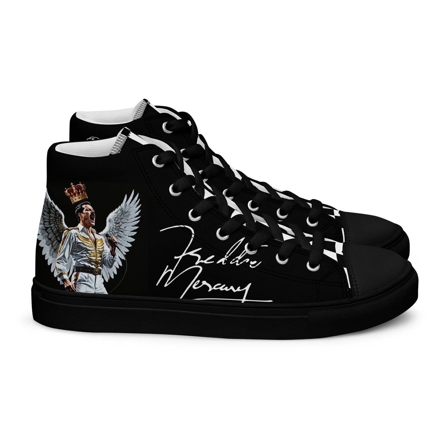 Women’s Angel Freddie Mercury Signature high top canvas shoes