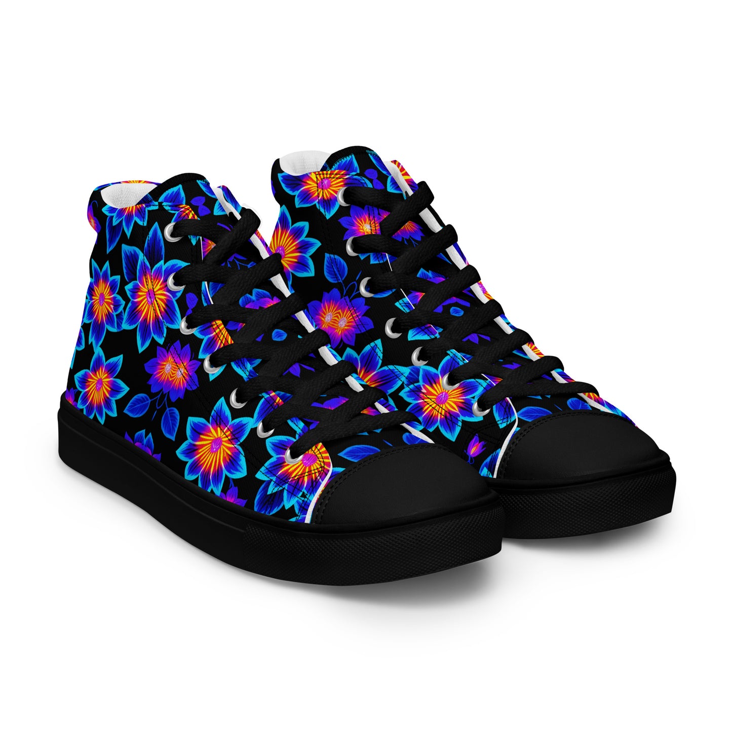 Women’s UV Flowers high top canvas shoes