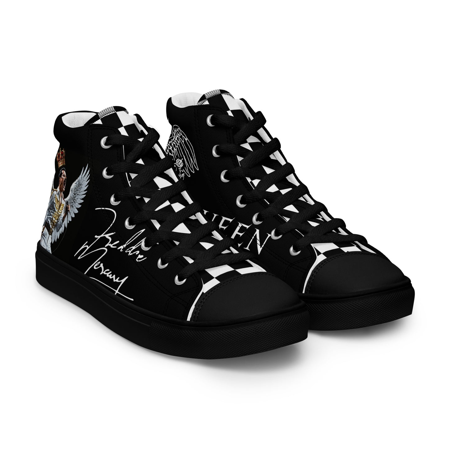 Women’s Angel Freddie Mercury Signature high top canvas shoes