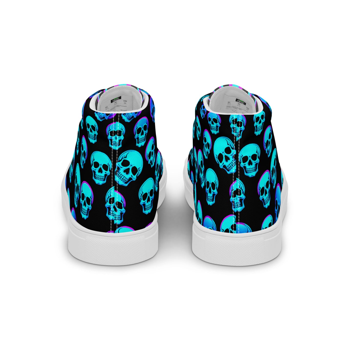 Women’s Neon Skull High Top Canvas Shoes