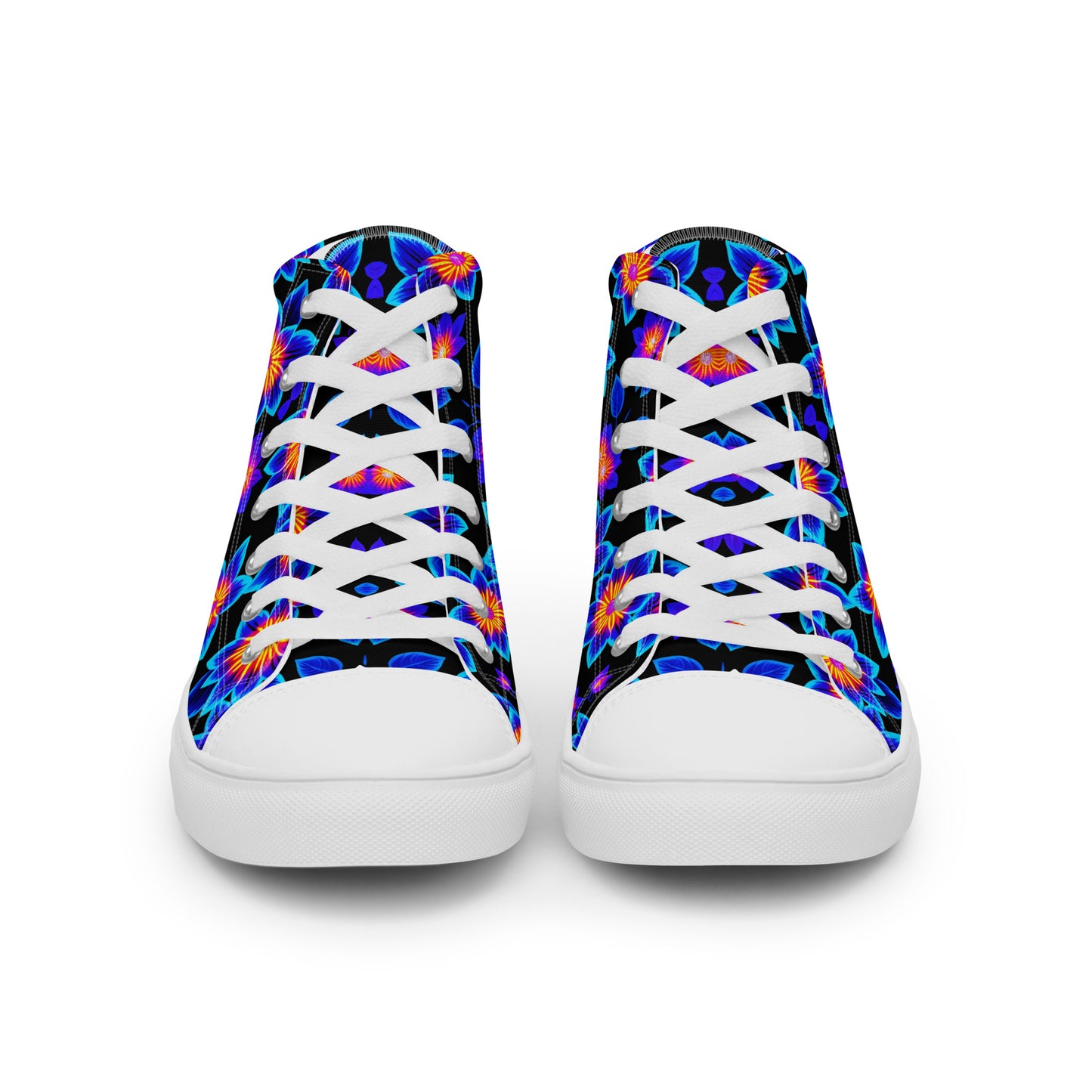 Women’s UV Flowers high top canvas shoes