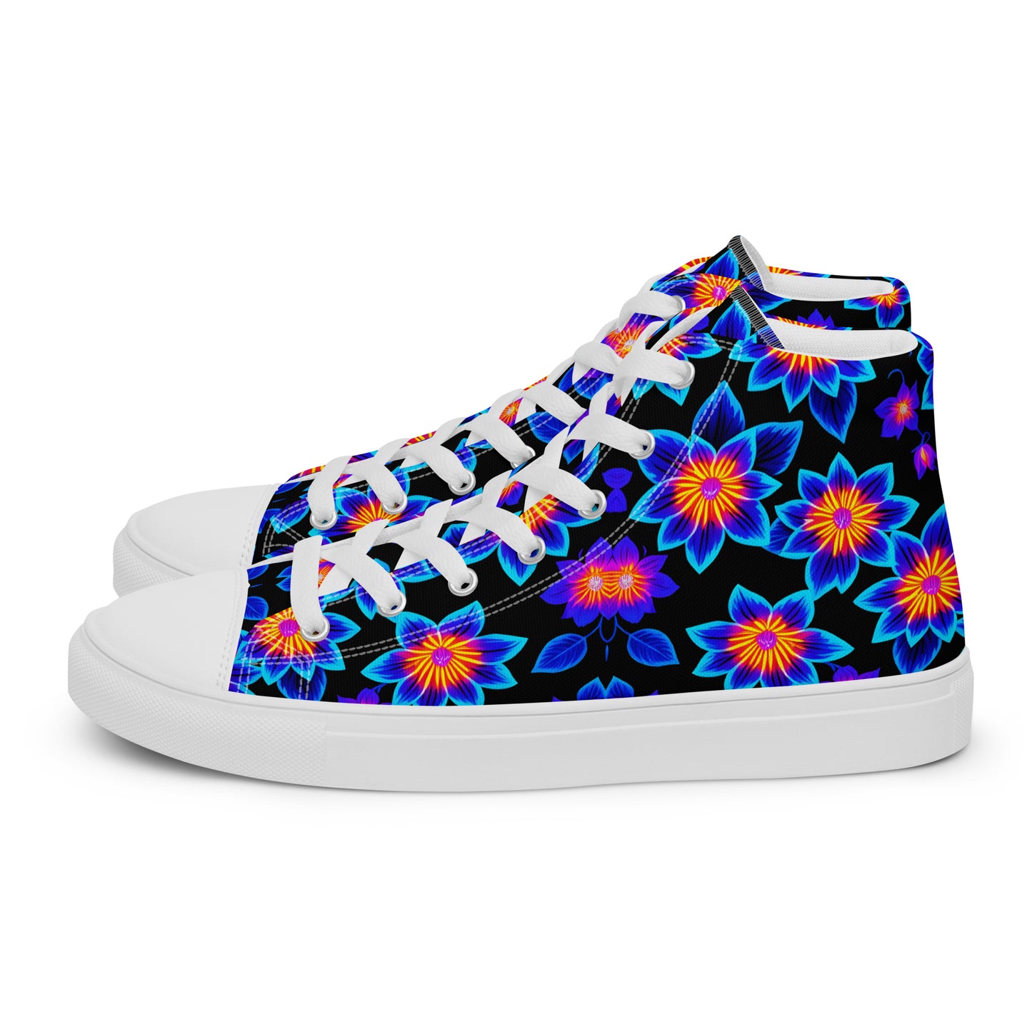 Women’s UV Flowers high top canvas shoes